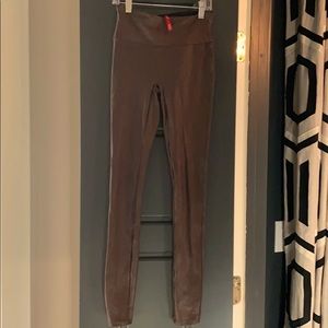 Coated Brown SPANX Leggings